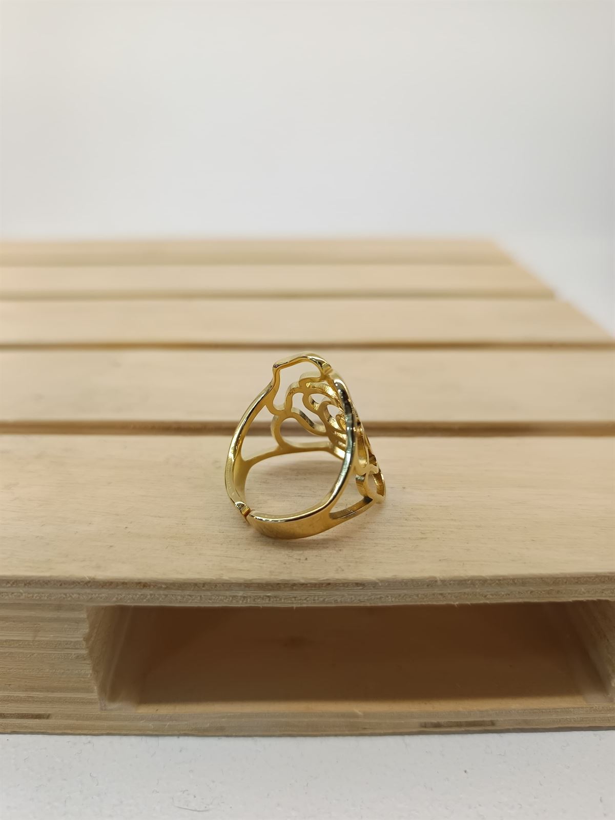 ANILLO ACERO DORADO - Imagen 2