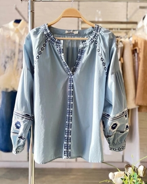 BLUSA ETNIC BLUE - Imagen 1