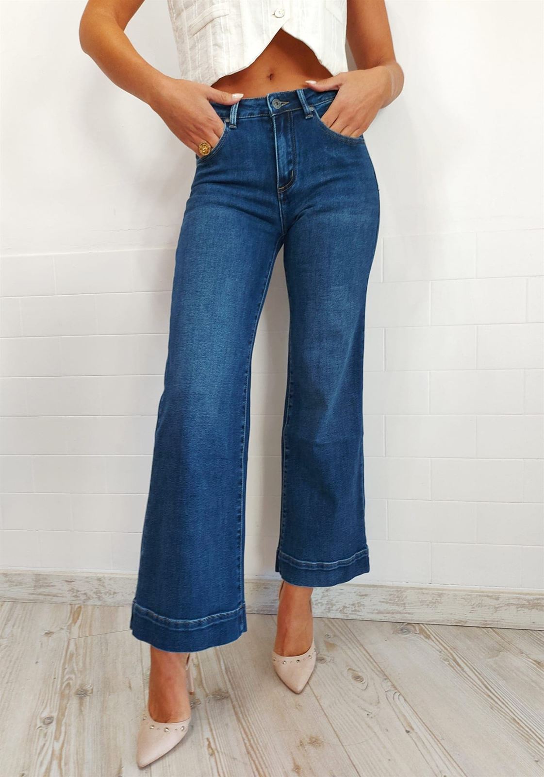 JEANS FLARE DARK BLUE - Imagen 1