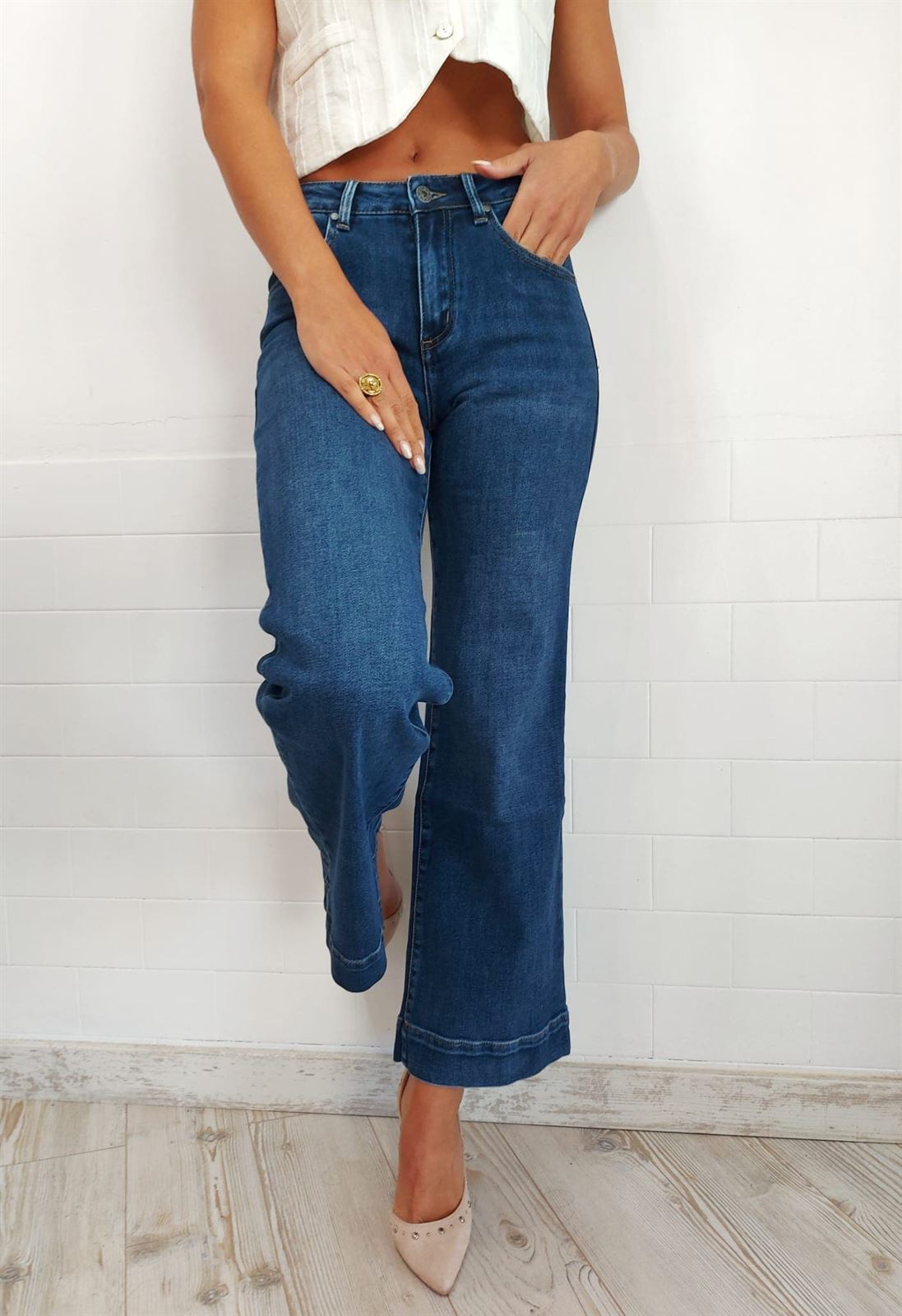 JEANS FLARE DARK BLUE - Imagen 4