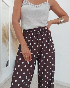 PANTALON BOMBACHO LUNARES CHOCOLATE - Imagen 2