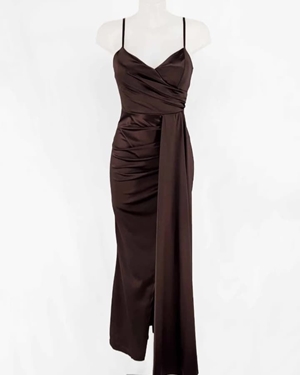 VESTIDO ANCOS CHOCOLATE - Imagen 1