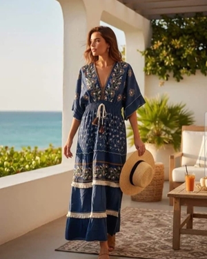 VESTIDO DENIM BOHO - Imagen 1