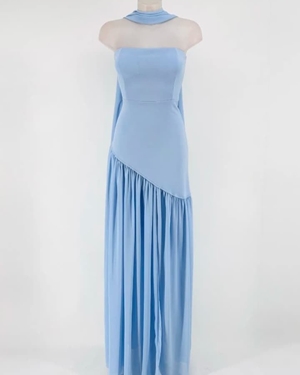 VESTIDO IRENE CELESTE - Imagen 1