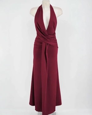 VESTIDO MARIANA BURDEOS - Imagen 1