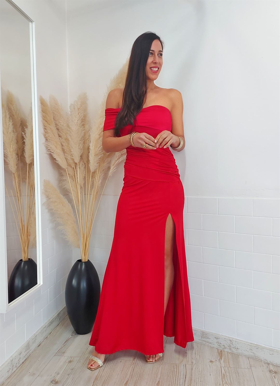 VESTIDO MINERVA ROJO - Imagen 1