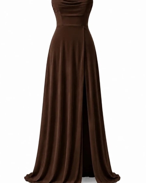 VESTIDO TANIA CHOCOLATE - Imagen 1