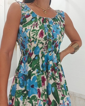 VESTIDO TROPICO AZUL - Imagen 2